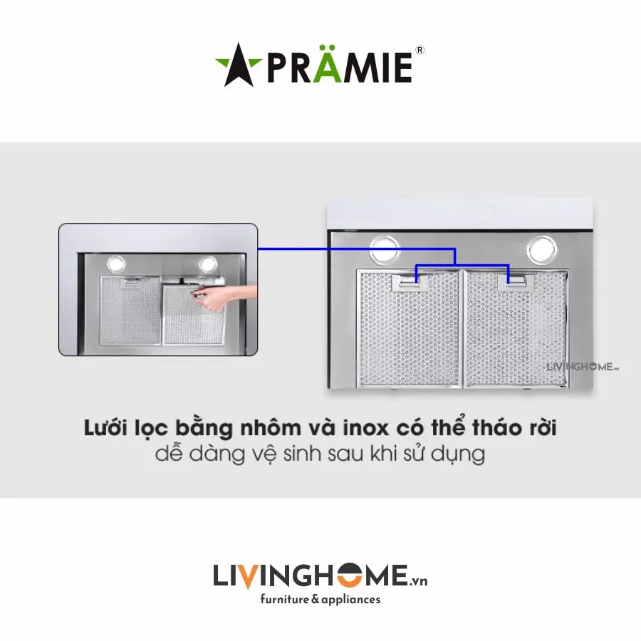Combo Bếp Từ Pramie PRTH 2022 Và Máy Hút Mùi Pramie AC17 700 20 Máy hút mùi Pramie AC17 700