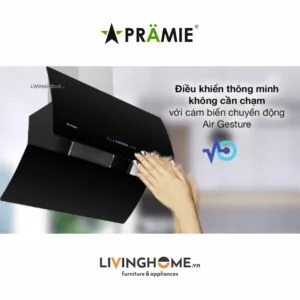 Máy hút mùi Pramie DE19 900 thông minh kính vát vẫy tay 24 Máy hút mùi Pramie DE19 900
