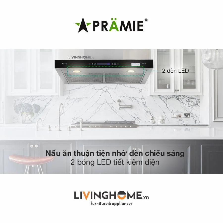 Máy hút mùi Pramie TT22 700 thiết kế inox sang trọng bền bỉ 8 Máy hút mùi Pramie TT22 700
