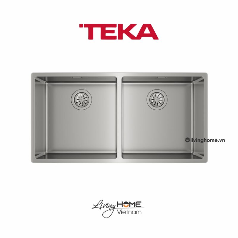 Chậu rửa Teka BE LINEA RS15 2B 860 lắp âm 2 hộc rửa 86cm