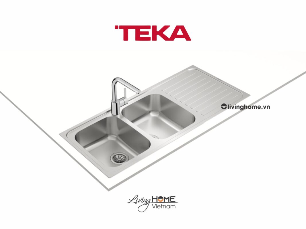 Chậu rửa Teka CLASSIC 2B 1D lắp nổi 2 hộc rửa 1 bàn chậu