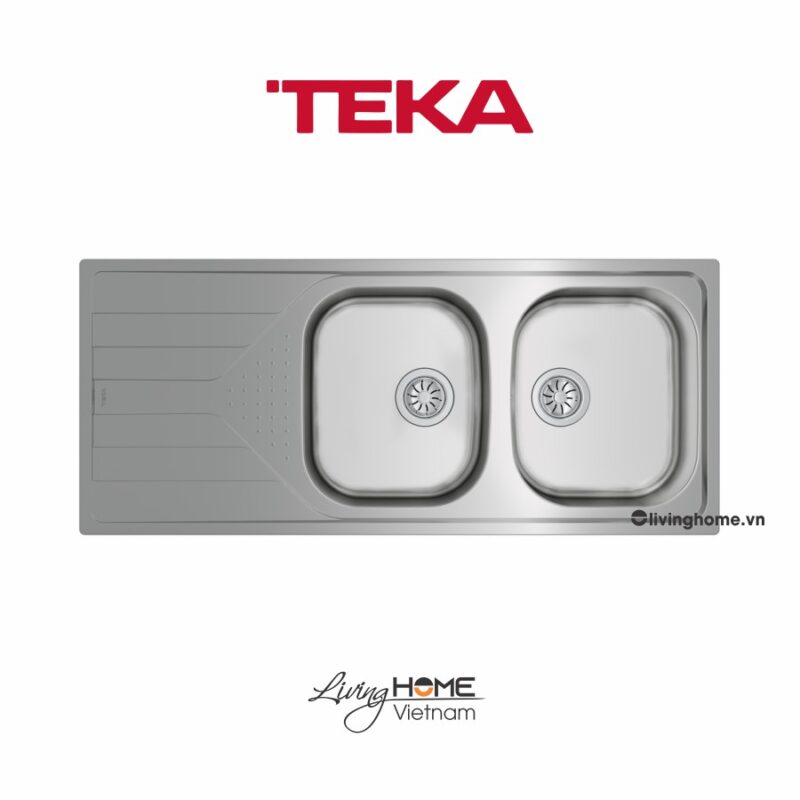 Chậu rửa Teka UNIVERSE 80 T-XP 2B 1D lắp nổi 2 hộc rửa 1 bàn chậu