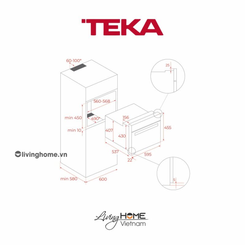 Lò hấp Teka HLC 847 SC âm kết hợp nướng 15 chức năng