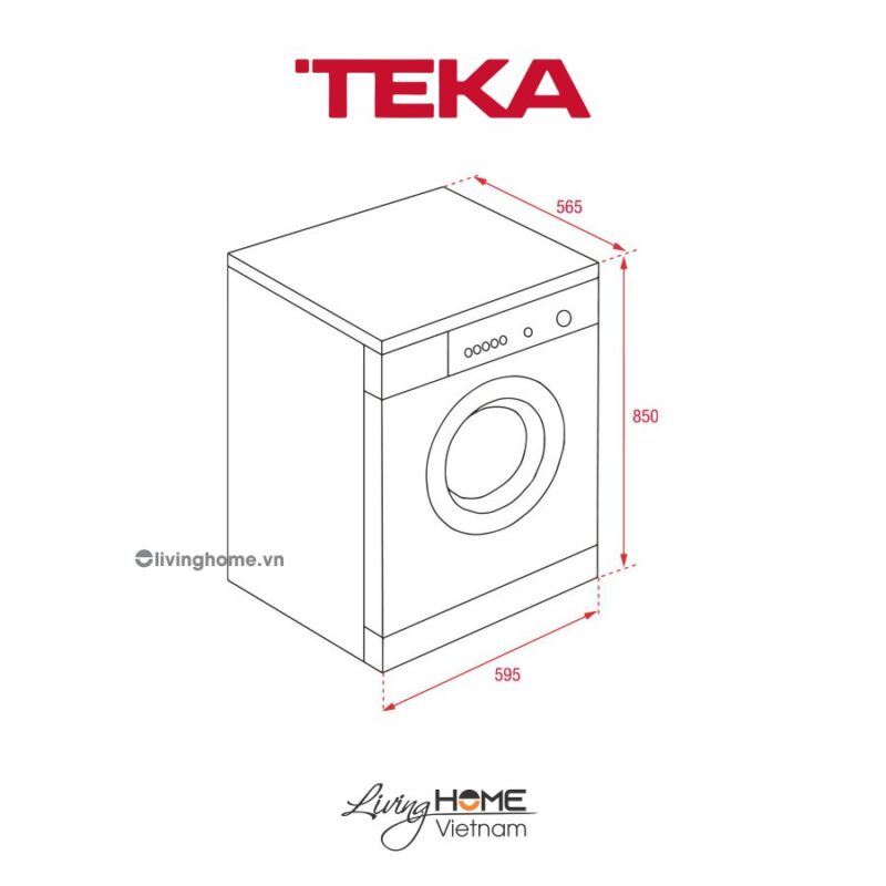 Máy giặt sấy Teka TKD 1510 WD EU EXP 22 chương trình giặt sấy 10kg