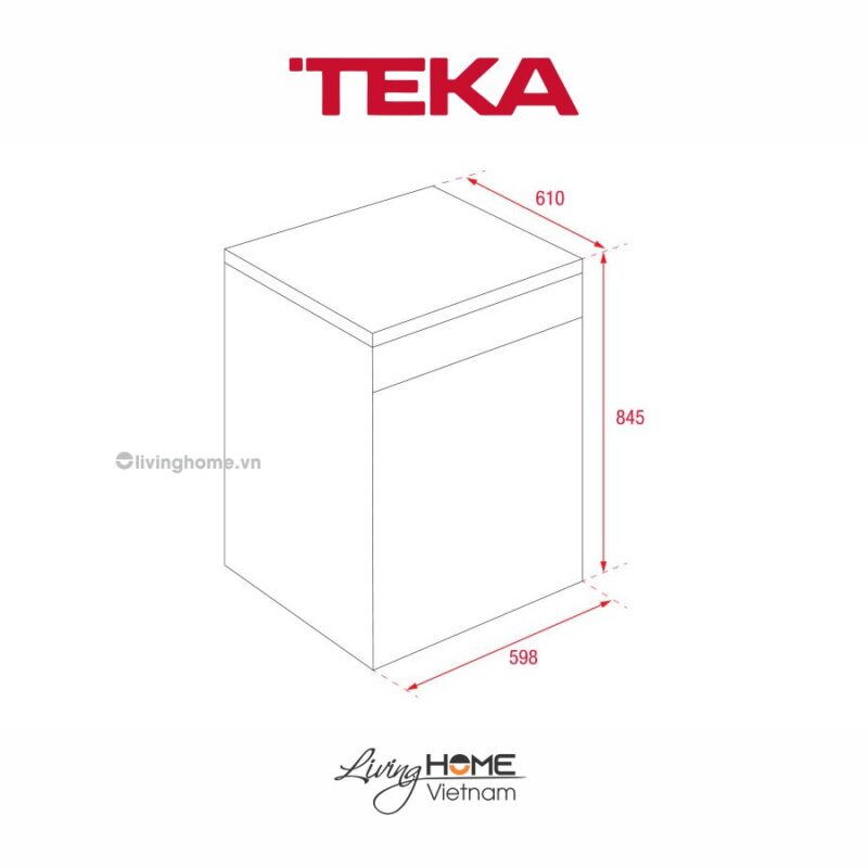 Máy rửa chén Teka LP8 650 SS TTH độc lập đa năng 13 bộ chén dĩa