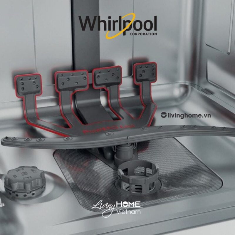 Máy rửa chén Whirlpool WIO 3T133 P âm toàn phần 14 bộ