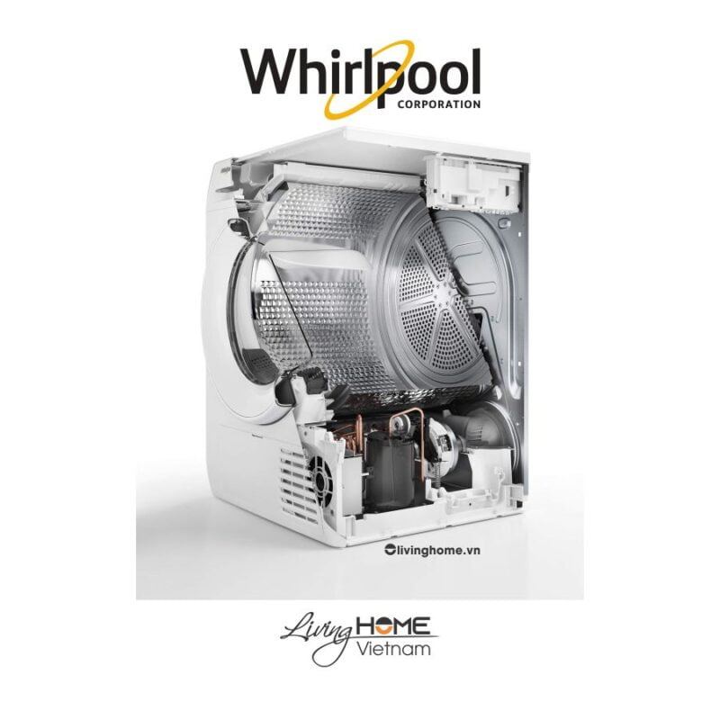 Công nghệ 6th SENSEMáy sấy Whirlpool FFT CM11 8XB EE ngưng tụ +8kg trắng