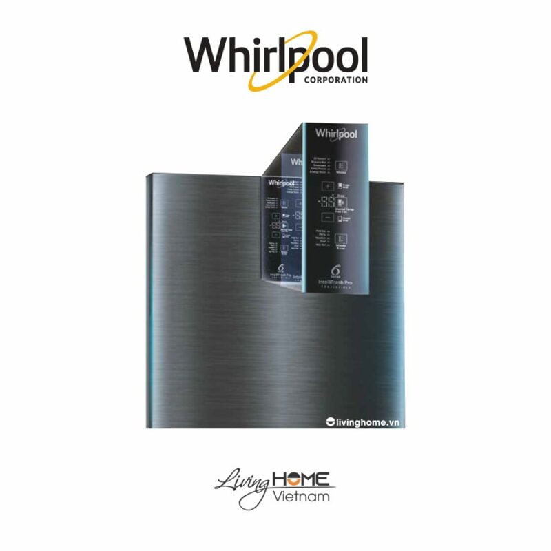Tủ lạnh Whirlpool WFB320NBSV 2 cửa ngăn đá dưới 312l