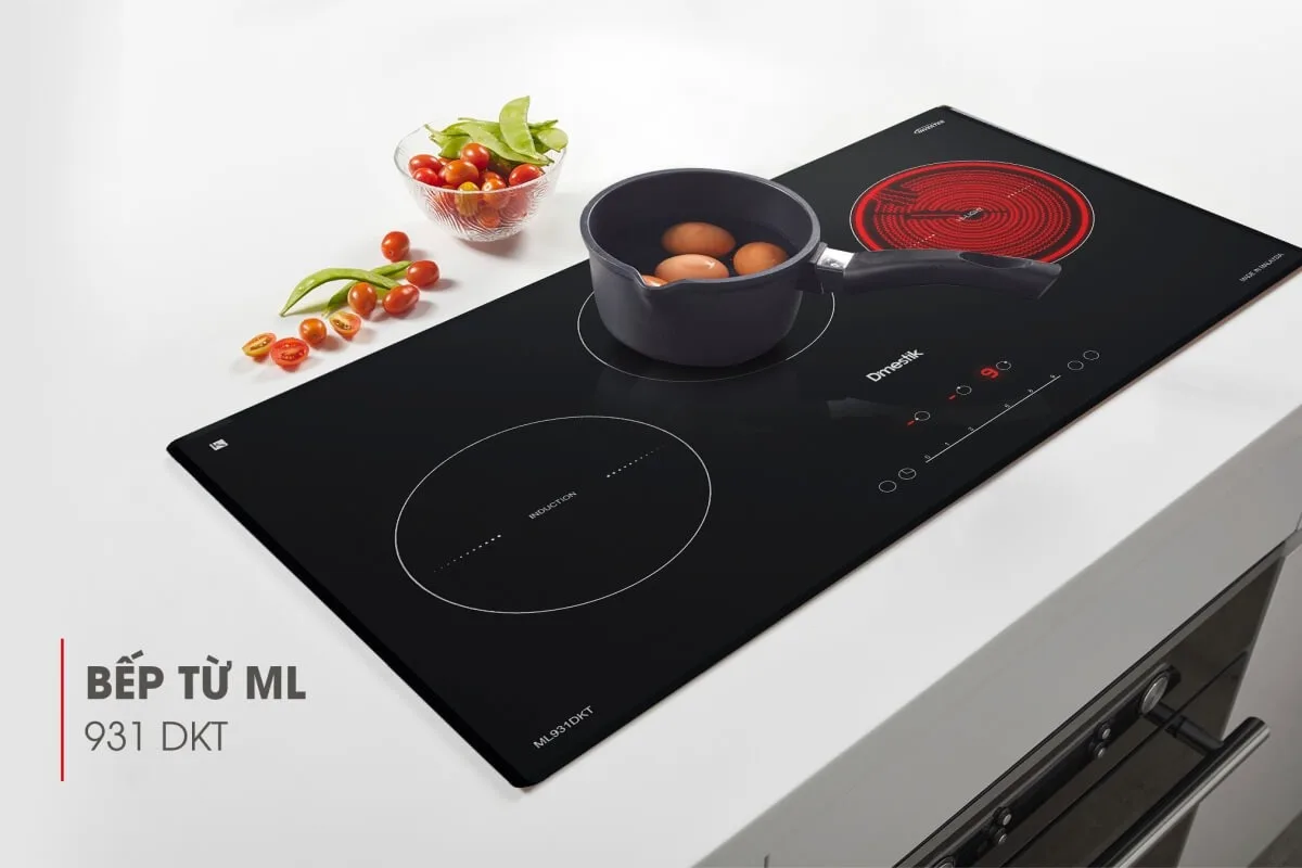 Bếp Điện Từ Dmestik ML 931 DKT, 78cm, 1 Điện 2 Từ, Mặt Kính Kanger 5 Bếp Điện Từ Dmestik ML 931 DKT, 78cm, 1 Điện 2 Từ, Mặt Kính Kanger