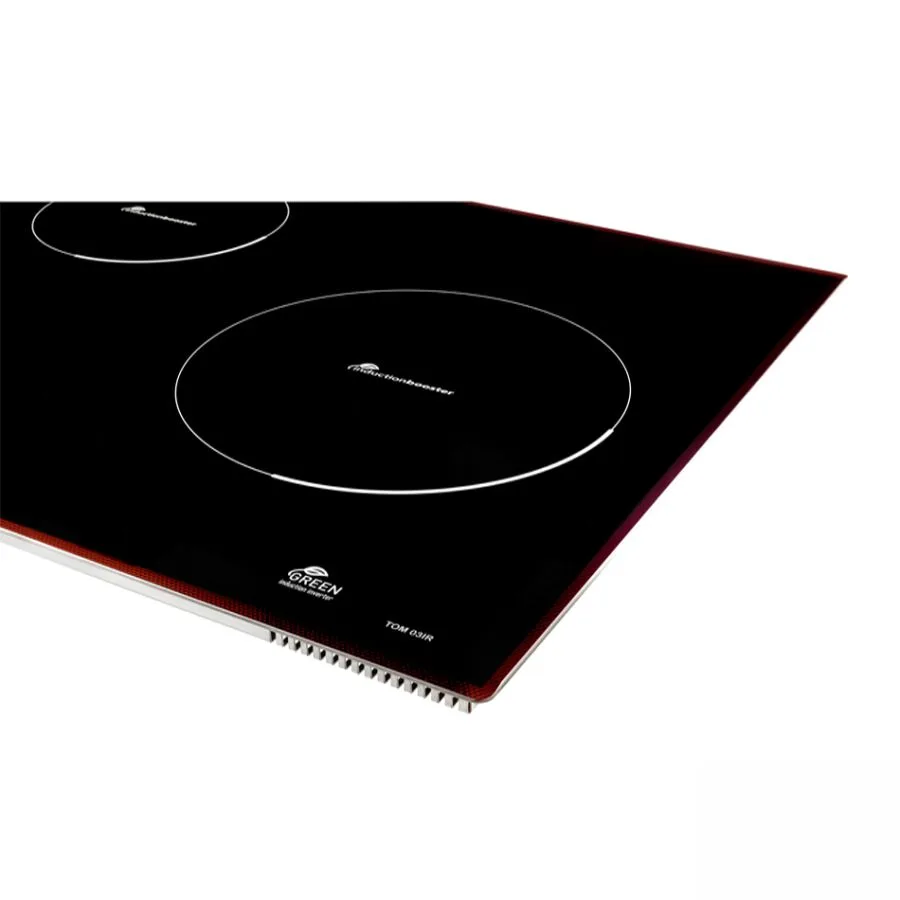 Bếp Điện Từ Tomate TOM 03IR, 77CM, 2 Từ 1 Điện, Mặt Kính Schott Ceran