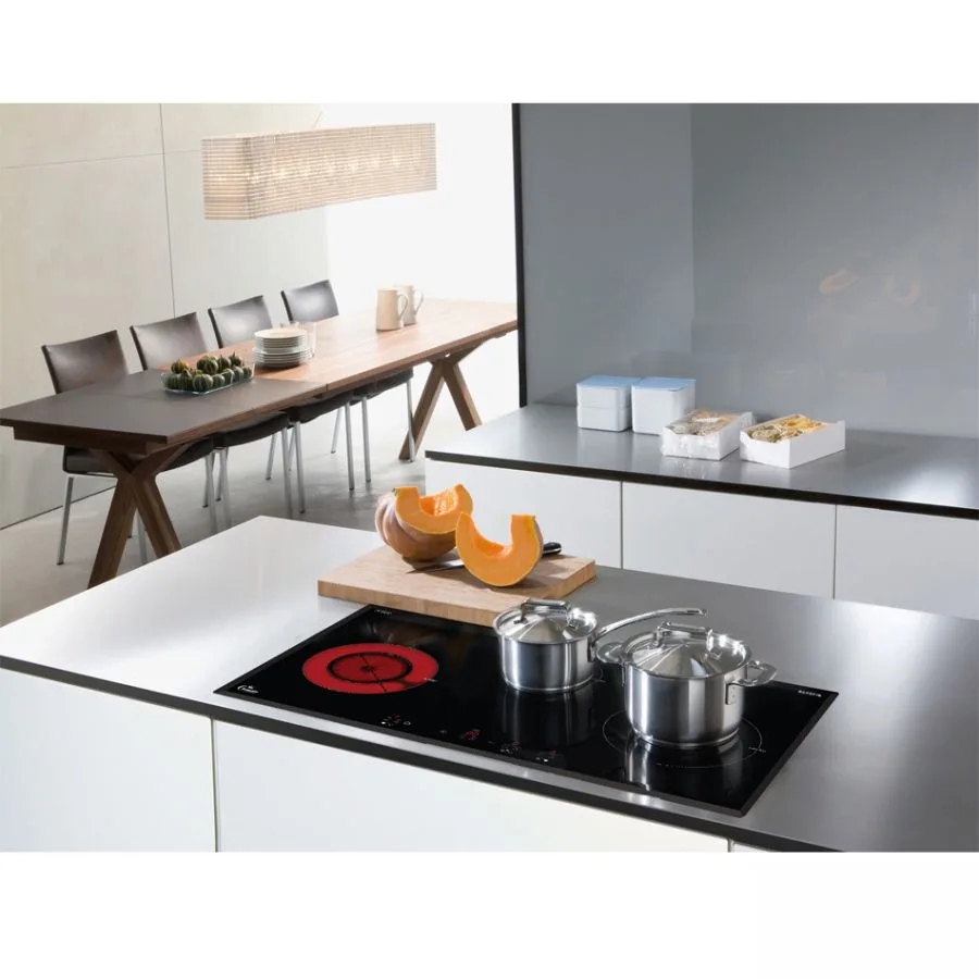 Bếp Điện Từ Tomate TOM 03IR, 77CM, 2 Từ 1 Điện, Mặt Kính Schott Ceran