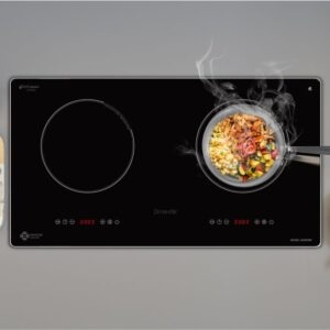 Bếp Từ Dmestik ML 207 DKI, 73cm, 2 Từ, Mặt Kính Kanger Bo Viền