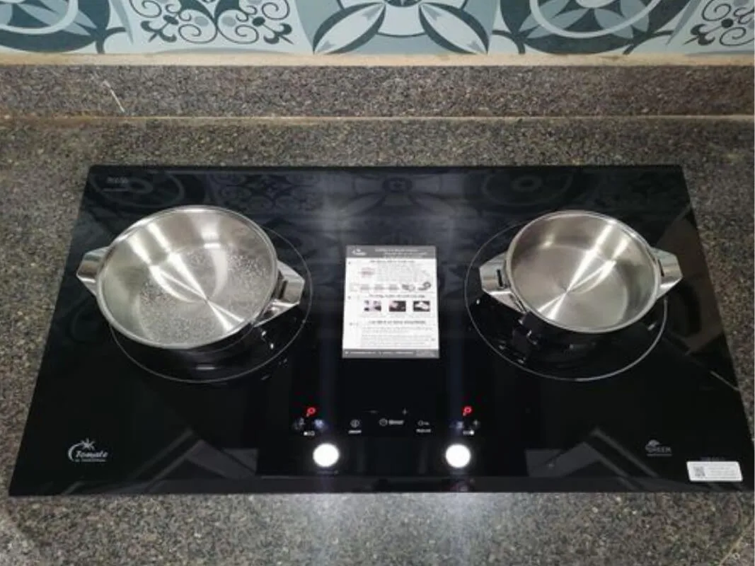 Bếp Từ Tomate TOM 02I-7T, 2 Từ, 72CM, Mặt Kính Schott Ceran 8 Bếp Từ Tomate TOM 02I-7T, 2 Từ, 72CM, Kính Schott Ceran