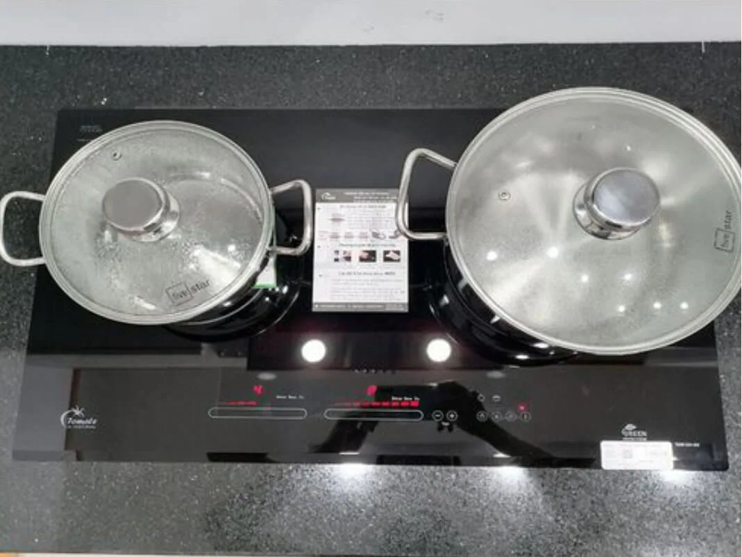 Bếp Từ Tomate TOM 02I-G8, 2 Từ, 72CM, Mặt Kính Schott Ceran