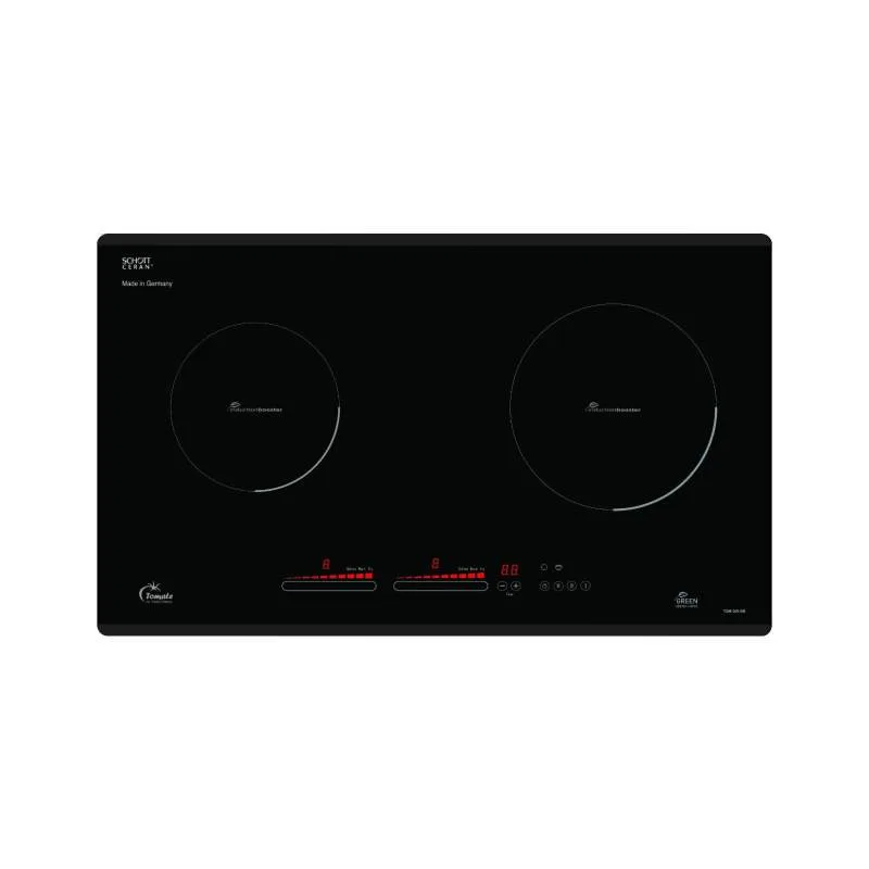 Bếp Từ Tomate TOM 02I-G8, 2 Từ, 72CM, Mặt Kính Schott Ceran