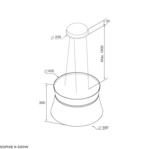 Máy Hút Mùi Malloca SOPHIE K-500W, 50cm, Ốc Đảo, 700m3/h 7 Máy Hút Mùi Malloca SOPHIE K-500W, 50cm, Ốc Đảo, 700m3/h