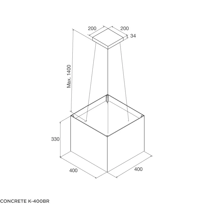 Máy Hút Mùi Malloca CONCRETE K-400BR, 40cm, Ốc Đảo, 650m3/h 7 Máy Hút Mùi Malloca CONCRETE K-400BR, 40cm, Ốc Đảo, 650m3/h