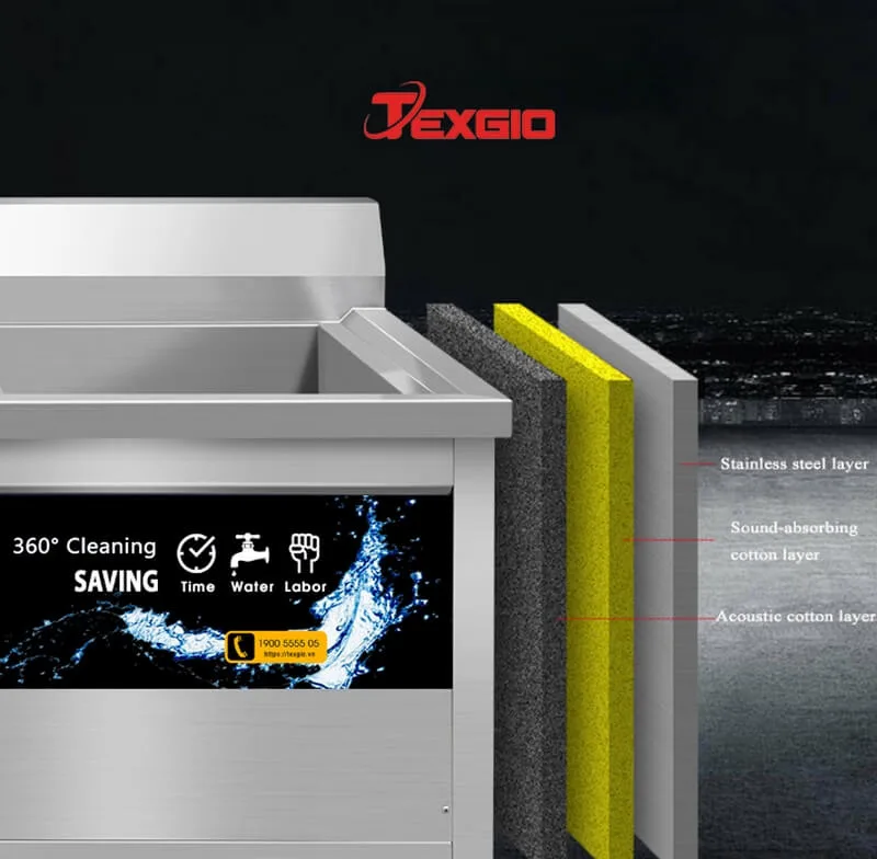 Máy Rửa Chén Bát Công Nghiệp Texgio Ultrasonic TGU-1000SS