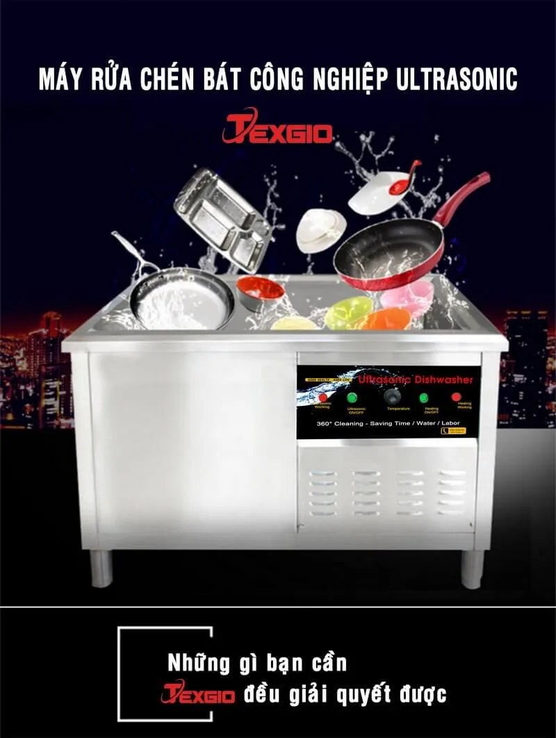 Máy Rửa Chén Bát Công Nghiệp Texgio Ultrasonic TGU-1000SS