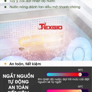 Máy Rửa Chén Bát Công Nghiệp Texgio Ultrasonic TGU-1200SS