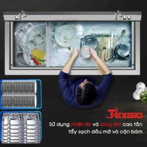 Máy Rửa Chén Bát Công Nghiệp Texgio Ultrasonic TGU-1800SD