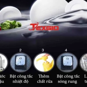 Máy Rửa Chén Bát Công Nghiệp Texgio Ultrasonic TGU-2000XD
