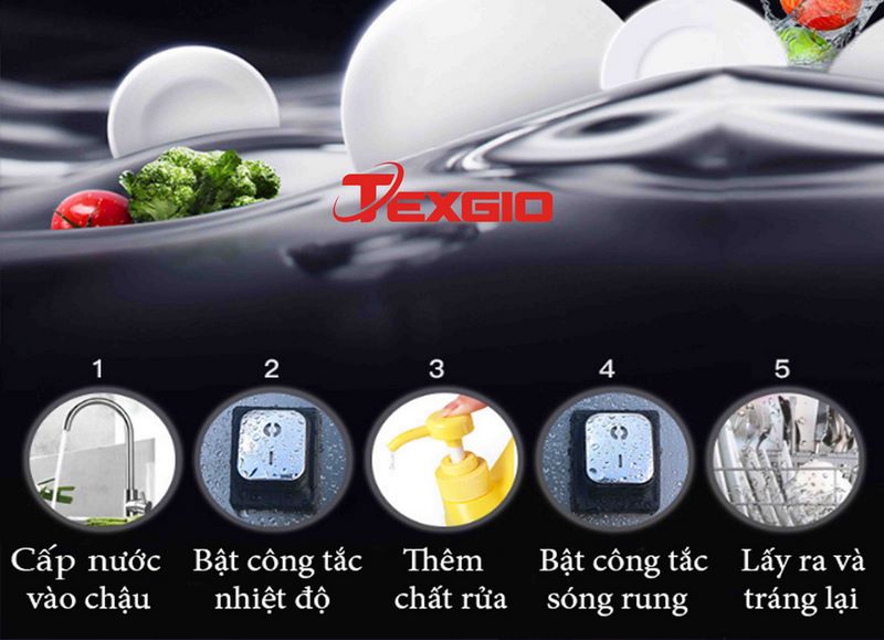 Máy Rửa Chén Bát Công Nghiệp Texgio Ultrasonic TGU-2000XD