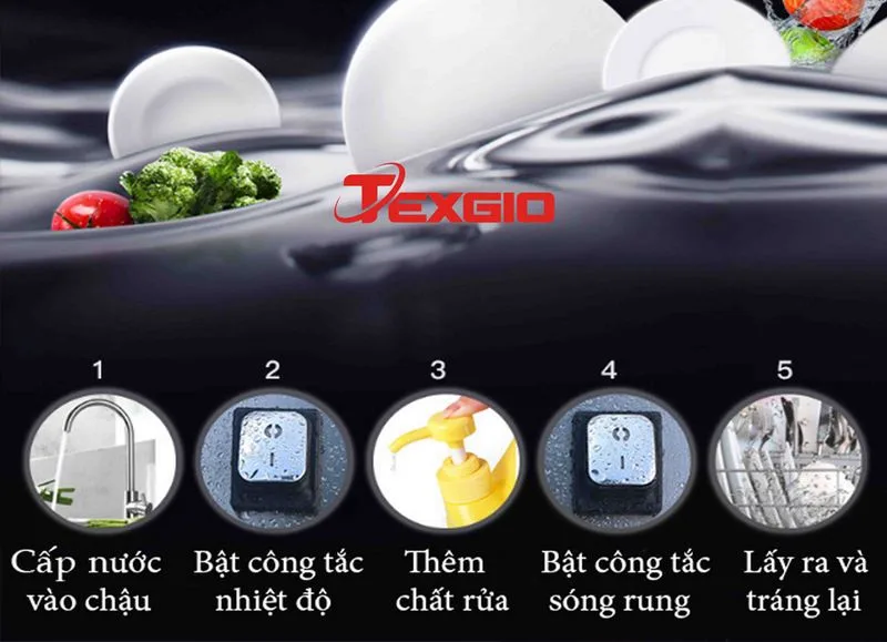 Máy Rửa Chén Bát Công Nghiệp Texgio Ultrasonic TGU-2000XD