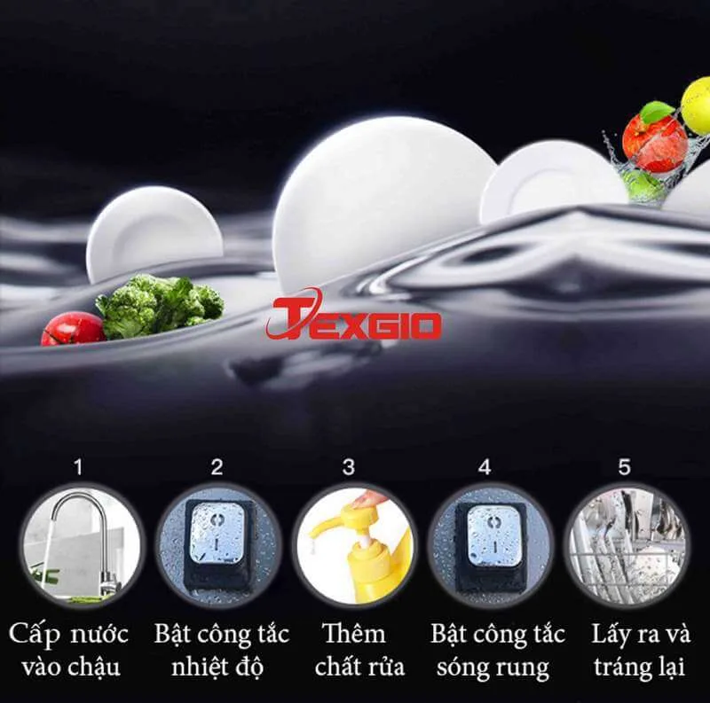 Máy Rửa Chén Bát Công Nghiệp Texgio Ultrasonic TGU-2400SD 14 Máy Rửa Chén Bát Công Nghiệp Texgio Ultrasonic TGU-2400SD