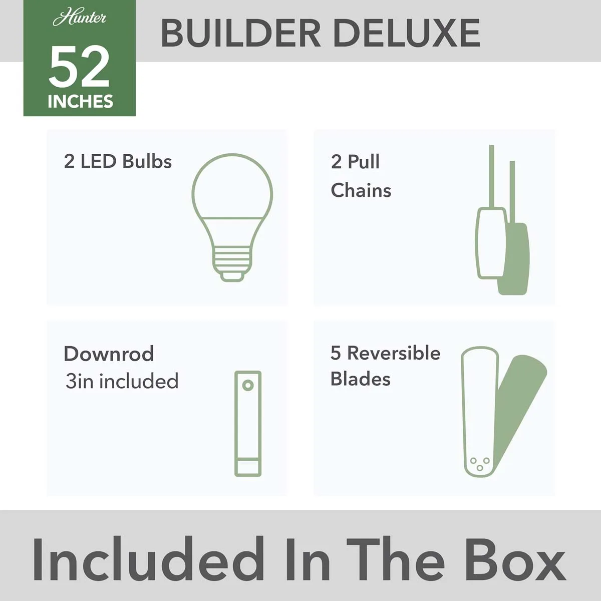 Quạt Trần Hunter Builder Deluxe 25 QUẠT TRẦN MỸ HUNTER BUILDER DELUXE