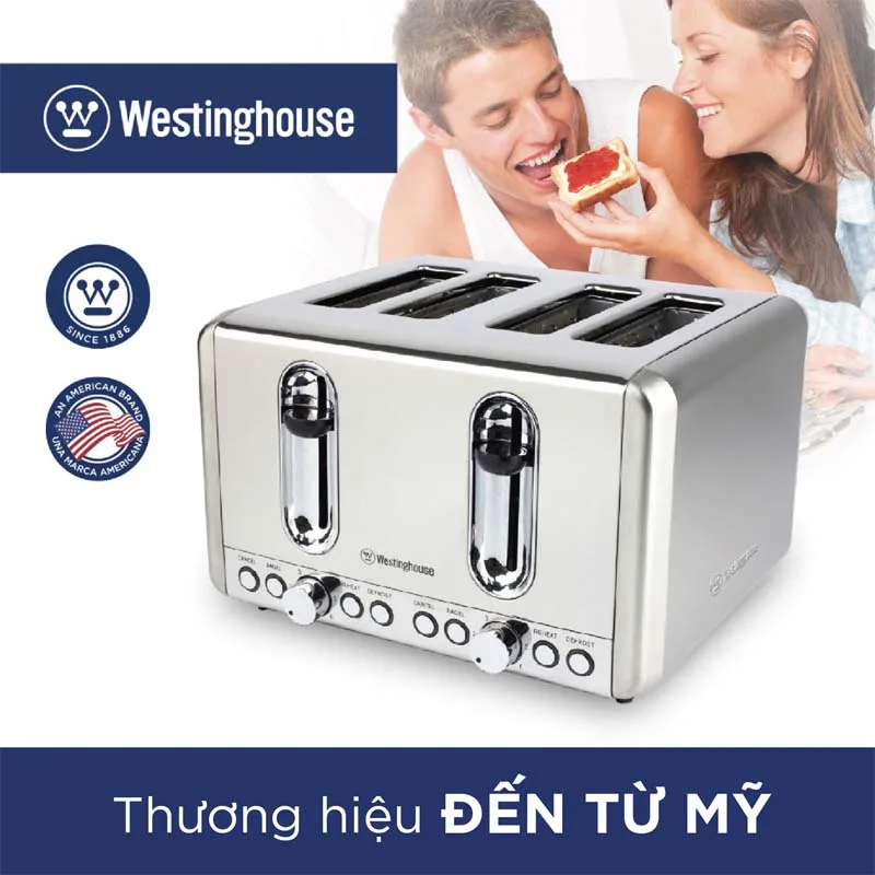 Máy Nướng Bánh Mì 4 Lát Westinghouse WKTT010 10 Máy Nướng Bánh Mì 4 Lát Westinghouse - WKTT010