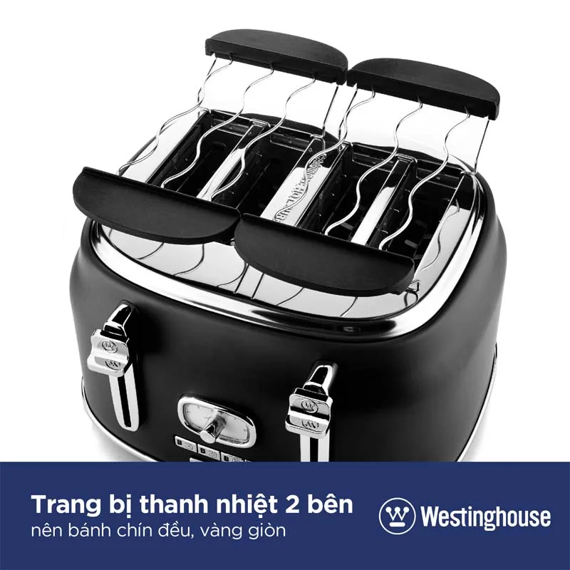 Máy Nướng Bánh Mỳ 4 Lát Westinghouse WKTT809BK 11 Máy Nướng Bánh Mỳ 4 Lát Westinghouse WKTT809BK