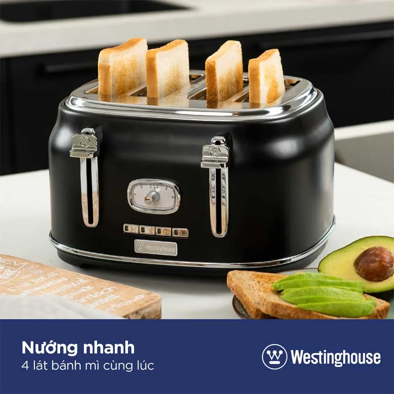 Máy Nướng Bánh Mỳ 4 Lát Westinghouse WKTT809BK 12 Máy Nướng Bánh Mỳ 4 Lát Westinghouse WKTT809BK