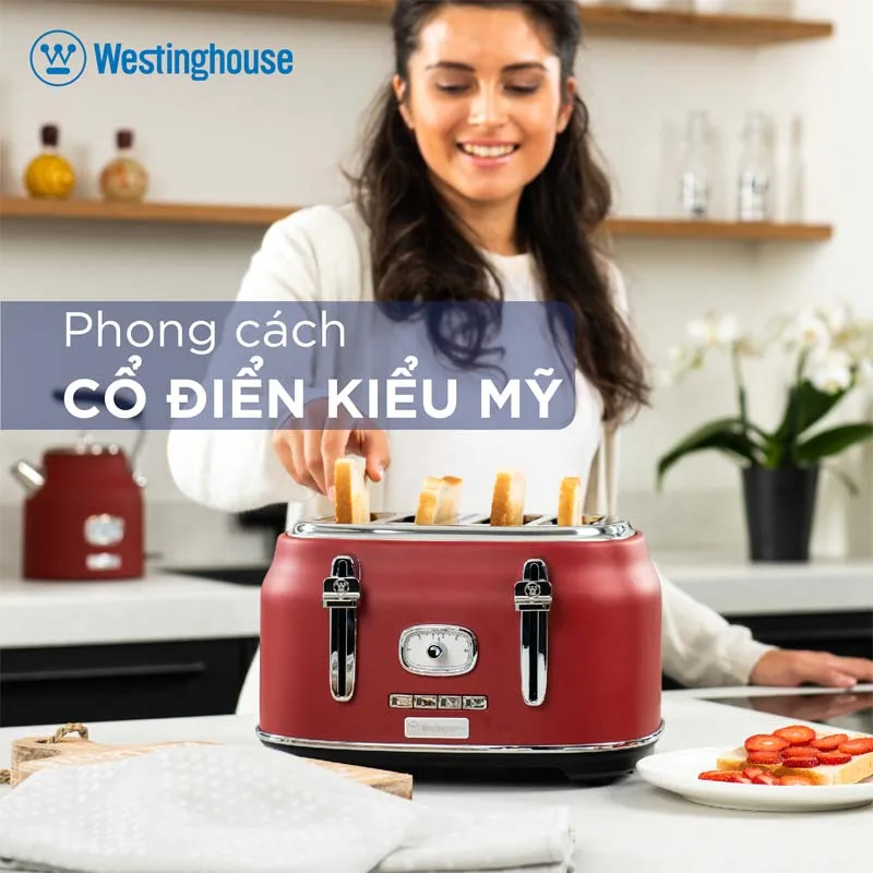 Máy Nướng Bánh Mỳ 4 Lát Westinghouse WKTT809RD 11 Máy Nướng Bánh Mỳ 4 Lát Westinghouse WKTT809RD