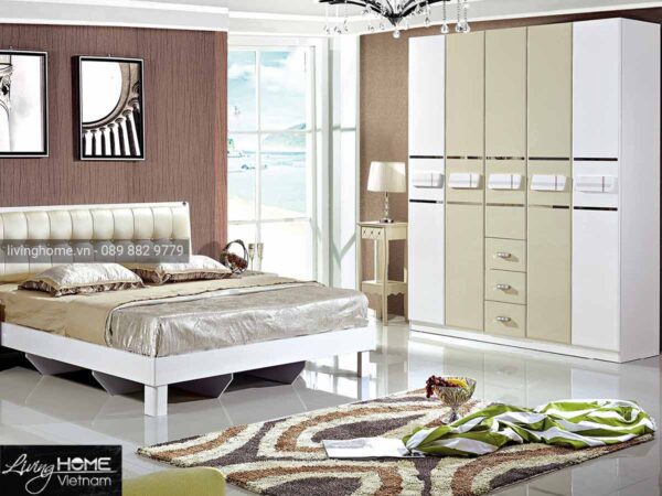 Bộ giường tủ nhập khẩu cao cấp Living Home LVH-527