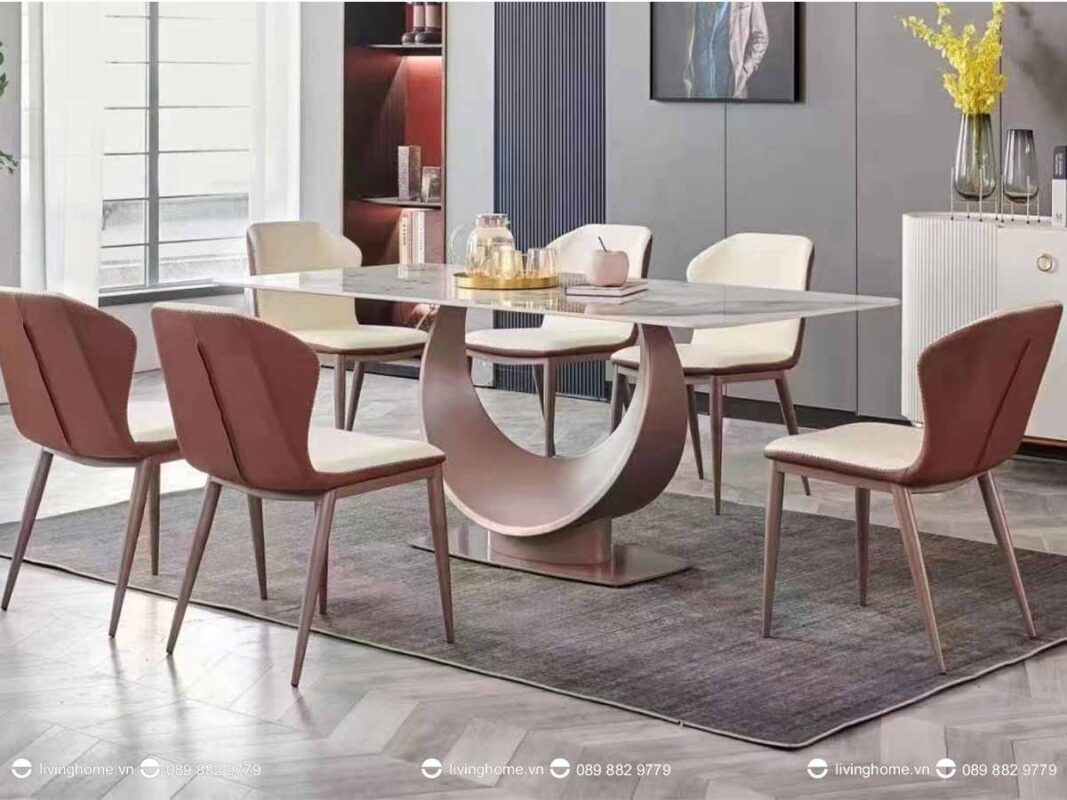 Bàn ăn nhập khẩu Abrida chất liệu đá phiến nhập khẩu xịn đẹp 3 Bàn ăn nhập khẩu Abrida