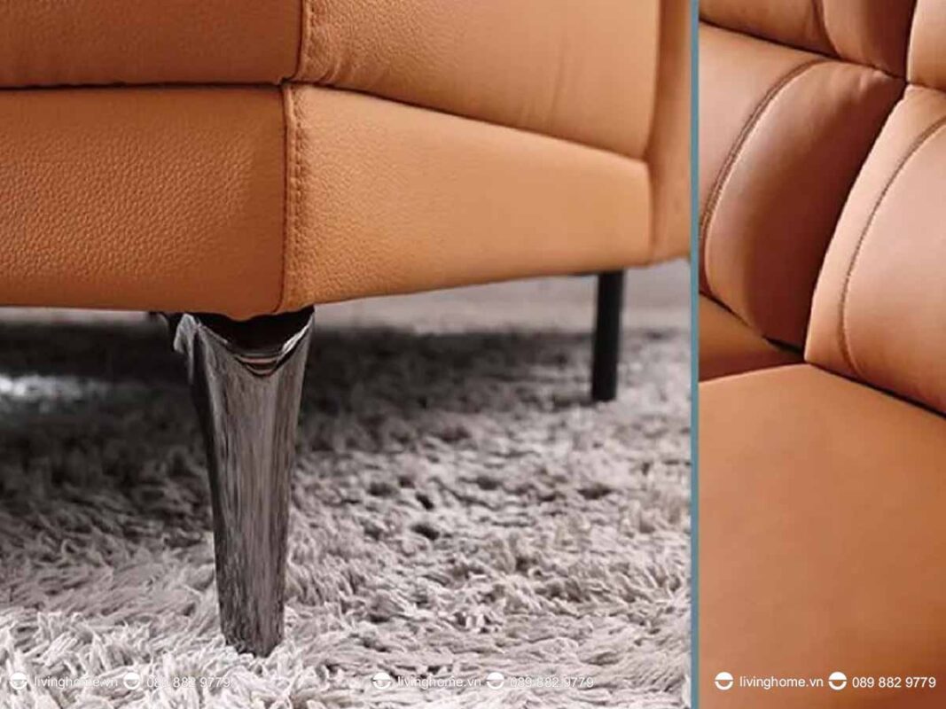 Sofa da nhập khẩu cao cấp Alicio tone cam nổi bật 6 Sofa da nhập khẩu cao cấp Alicio