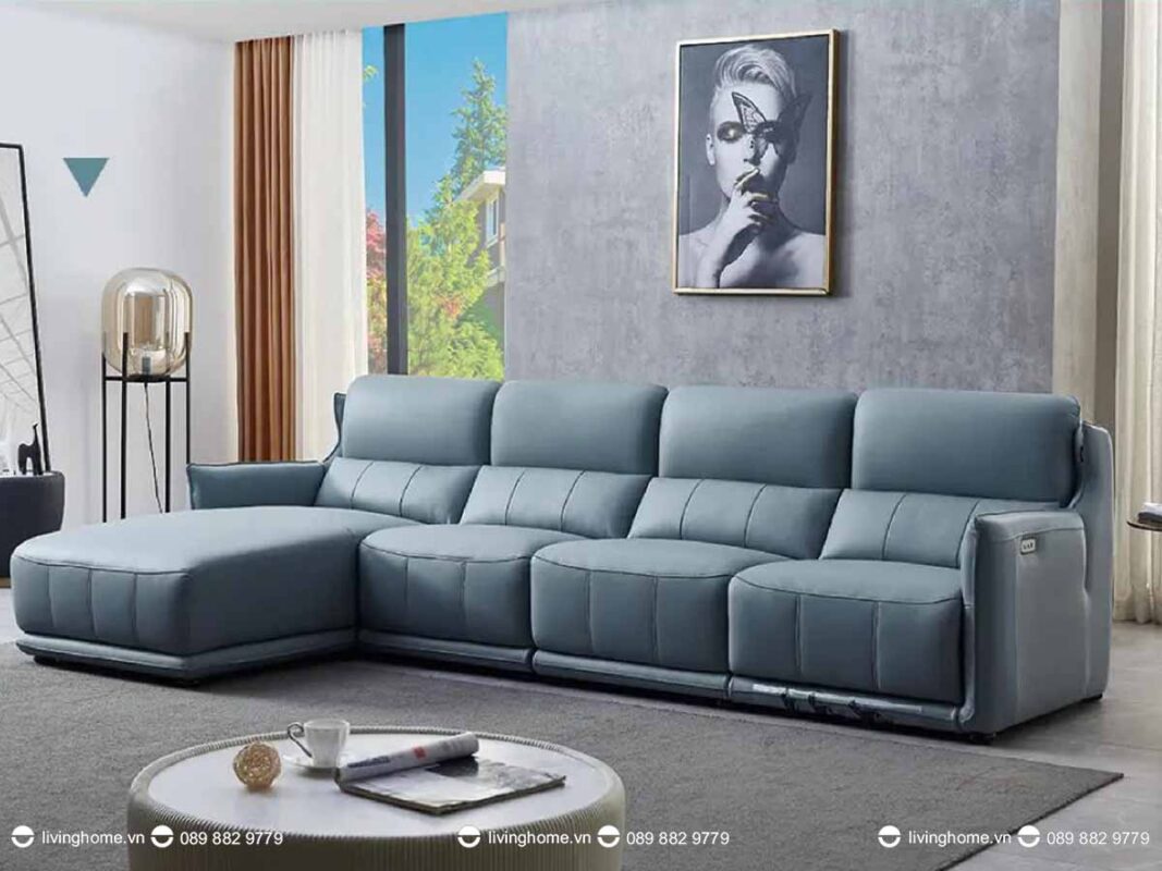 Sofa da nhập khẩu cao cấp Arva nhấn viền tinh giản 3 Sofa da nhập khẩu cao cấp Arva