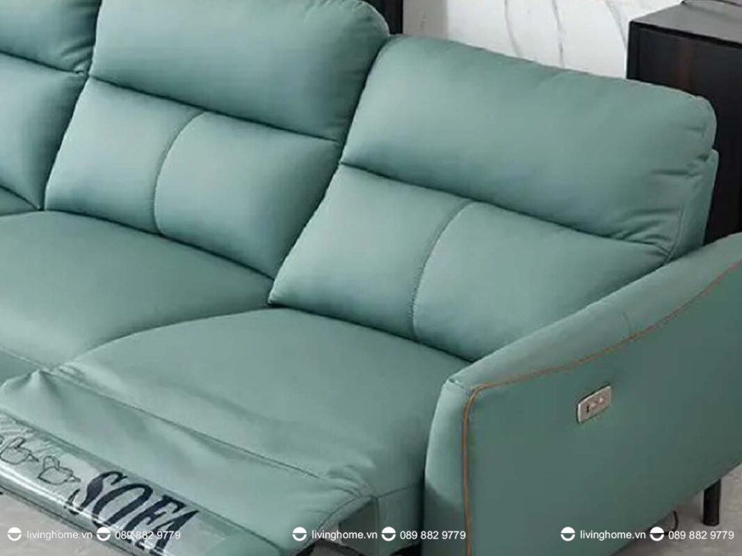 Sofa da nhập khẩu cao cấp Aryo xanh ngọc thời thượng 4 Sofa da nhập khẩu cao cấp Aryo