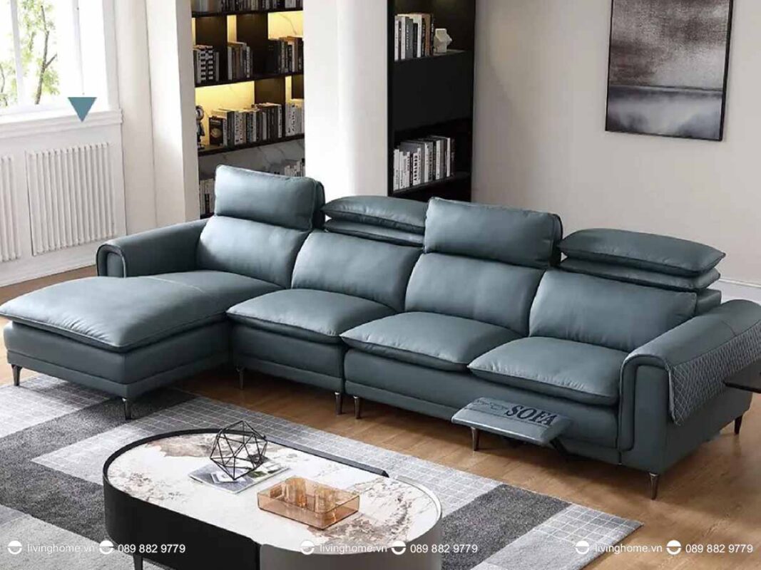 Sofa da nhập khẩu cao cấp Augusto thiết kế đầu gật thư giãn linh hoạt 5 Sofa da nhập khẩu cao cấp Augusto
