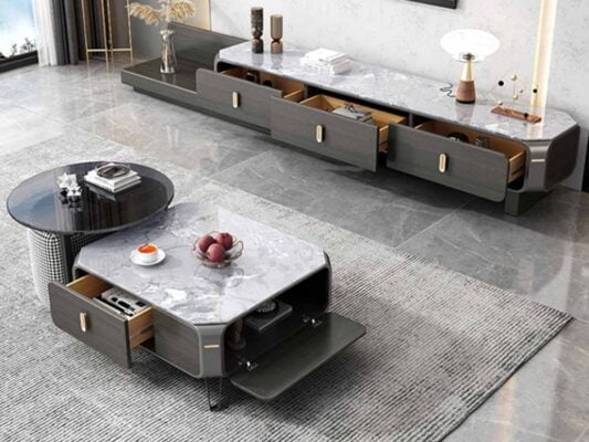 Bàn trà đôi kết hợp lạ mắt nhập khẩu Aniko 11 Bàn trà đôi kết hợp lạ mắt nhập khẩu Aniko