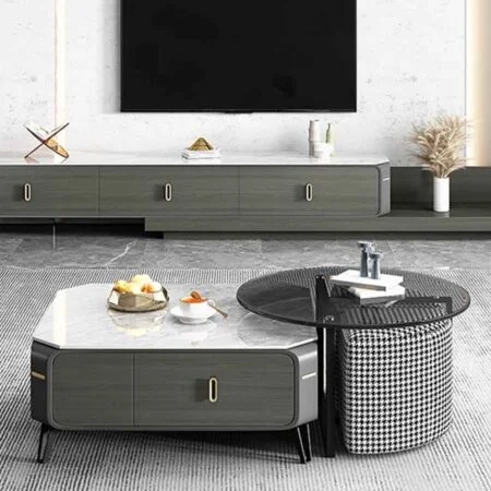 Bàn trà đôi kết hợp lạ mắt nhập khẩu Aniko