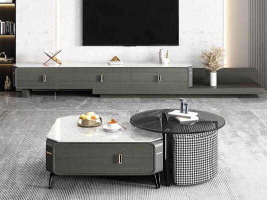Bàn trà đôi kết hợp lạ mắt nhập khẩu Aniko 12 Bàn trà đôi kết hợp lạ mắt nhập khẩu Aniko