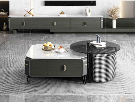 Bàn trà đôi kết hợp lạ mắt nhập khẩu Aniko 9 Bàn trà đôi kết hợp lạ mắt nhập khẩu Aniko
