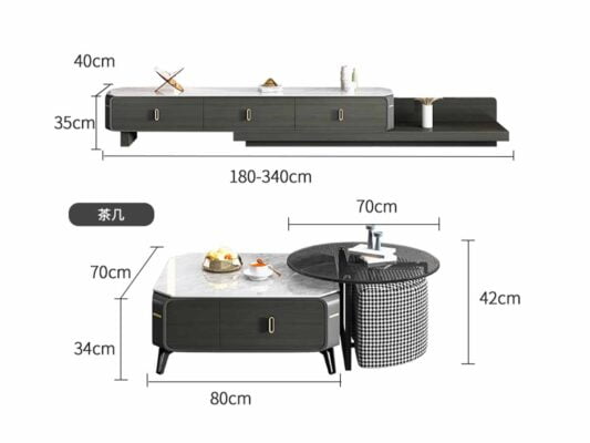 Bàn trà đôi kết hợp lạ mắt nhập khẩu Aniko 16 Bàn trà đôi kết hợp lạ mắt nhập khẩu Aniko