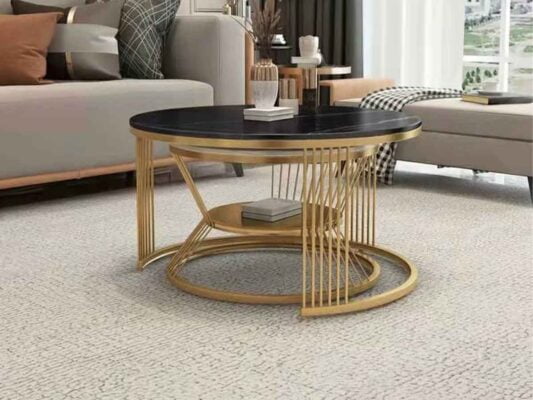 Bàn trà đôi mặt đá hiện đại Azami 20 Bàn trà đôi mặt đá hiện đại Azami