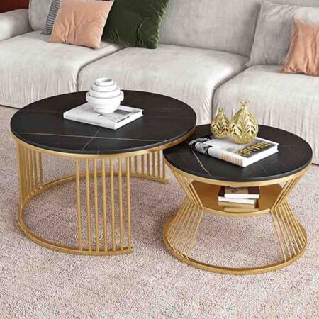 Bàn trà đôi mặt đá hiện đại Azami 17 Bàn trà đôi mặt đá hiện đại Azami