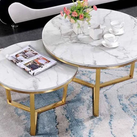 Bộ Bàn Trà Đôi Mặt Đá Ceramic Cao Cấp - Amaya 14 Bàn trà sofa Bắc Âu mặt đá cao cấp Amaya