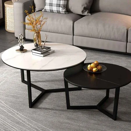 Bàn trà sofa Bắc Âu mặt đá cao cấp Amaya