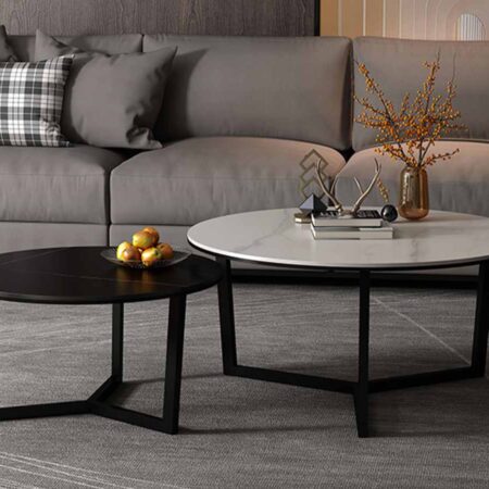 Bàn trà sofa Bắc Âu mặt đá cao cấp Amaya